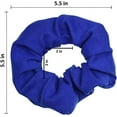 thumbnail image 4 of Motique Accessories Large Solid Hair Scrunchie - Set of 6-Royal, 4 of 4
