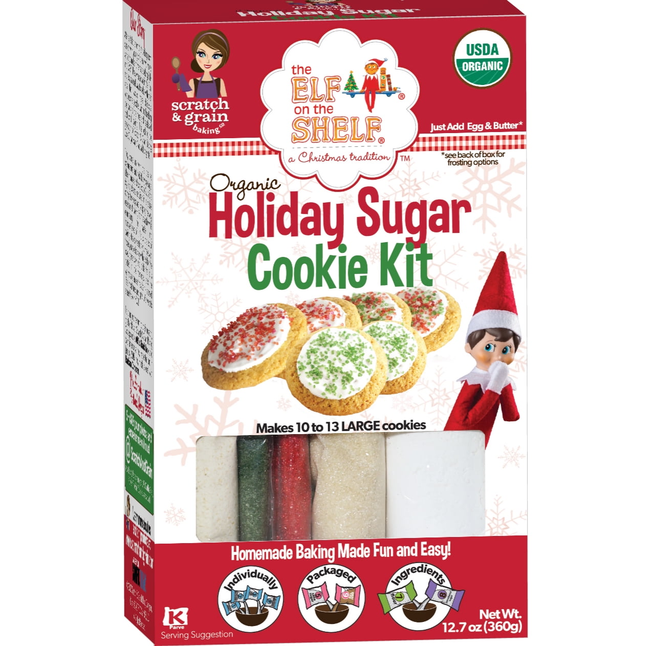 Elf On The Shelf Organic Holiday Sugar Cookie Kit, 12.7 oz Walmart