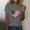 Gray, variant on Womens 4th of July Shirts Independence Green Tops American Flag Patriotic Eagle Pullover Plus Size Short Sleeve T Shirts for Ladies Crew Neck