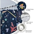 thumbnail image 6 of Kids Ocean Shower Curtain for Bathroom Decor 72Wx72H Shark Whale Fish Jellyfish Turtlr Sea Octpus Seaweed Starfish Colorful Art Printed Fabric Polyester Waterproof 12 Pack Plastic Hooks, 6 of 6