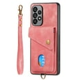 thumbnail image 2 of Nalacover for Samsung A32 5G, Slim Case Wallet with Credit Card Holder, Back Flip Premium Leather Magnetic Clasp Kickstand Wirst Hand Strap Shockproof Cover for Samsung Galaxy A32 5G, Pink, 2 of 7