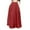 A-Red60, variant on Bibifish Womens Skirts Pleated Maxi Skirts With Pockets Solid Color Elastic Waist Solid Color Loose Fit Flowy Pleated Skirts For Ladies