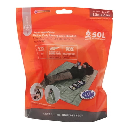 blanket emergency reflective heat duty heavy percent survive longer outdoors walmart sol