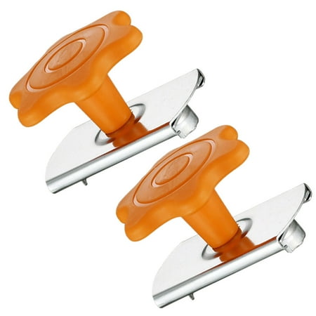 

2Pcs Household Can Opener Stainless Steel Adjustable Bottle Opener (Orange)