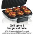 thumbnail image 4 of Electric Indoor Grill, 6-Serving, Large Nonstick Surface, 1200 , Easy Clean, Silver, 4 of 7