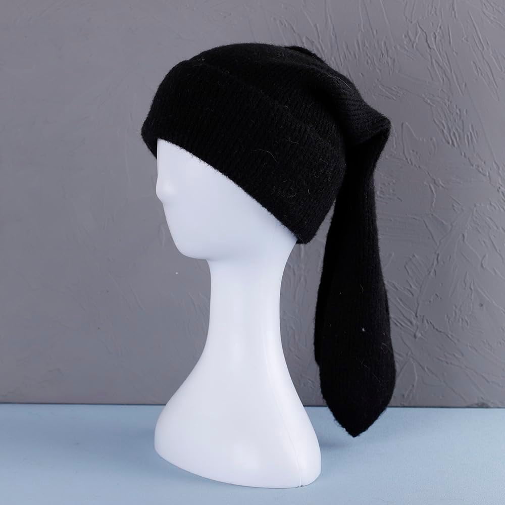 Bunny Beanie Hats for Women Cute Rabbit Beanie Crochet Hats Winter Cap Warm Skull Cap Outdoor Ski Slouchy