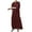 Wine, variant on LLYwey s Women's formal Dresses Fashion Look Slimmer V-Neck Aneck Loose Flounce Long Sleeve Long Dress New Cocktail Dresses Black L