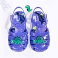 thumbnail image 6 of Viluyesy Boys Girls Jelly Sandals Closed Toe Hook Loop Strap Dinosaur Cartoon Summer Water Beach Shoes for Kids Dark Blue Size 4-5 Years, 6 of 6