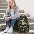 thumbnail image 5 of Jeiento Kids School Backpack for Preschool Boys Girls Water-Resistant Polyester Daypack Bag for Travel Hiking, 16 Inch Dinosaur Fossil Bookbag, 5 of 7