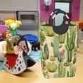 thumbnail image 7 of XMXT Collapsible Laundry Basket Hamper, Desert Plant Watercolor Large Laundry Bag Clothes Hamper with Aluminum Handle, 50L, 7 of 7