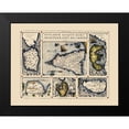 thumbnail image 2 of Ortelius 14x12 Black Modern Framed Museum Art Print Titled - Mediterranean - Ortelius 1587, 2 of 5