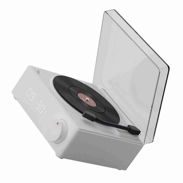 Altavoz despertador NikouMX con disco de vinilo giratorio reloj digital Bluetooth