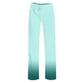 thumbnail image 4 of SGFCWSX Girls Baggy Pants with Pockets Casual High Elastic Waist Trousers for Kids Gradient Trendy Pant Mint Green Size 9 Years, 4 of 8