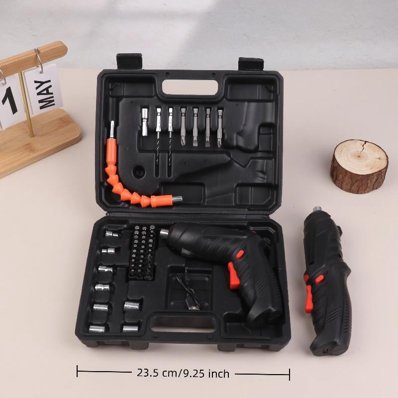 Electric Drill and Screwdriver Set 3.6V, Cordless Lithium Power Tool Kit for Household Maintenance and DIY