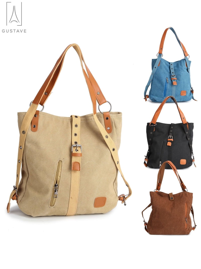 Gustave Women Canvas Tote Shoulder Bag Casual Vintage  display picture 3