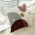 thumbnail image 4 of Boho Pillow Covers 18x18 Set of 2, Red Gold Farmhouse Decorations Throw Pillow Covers Boho Leaves Tropical Outdoor Decorative Linen Cushion Case for Couch Sofa Home, 4 of 6