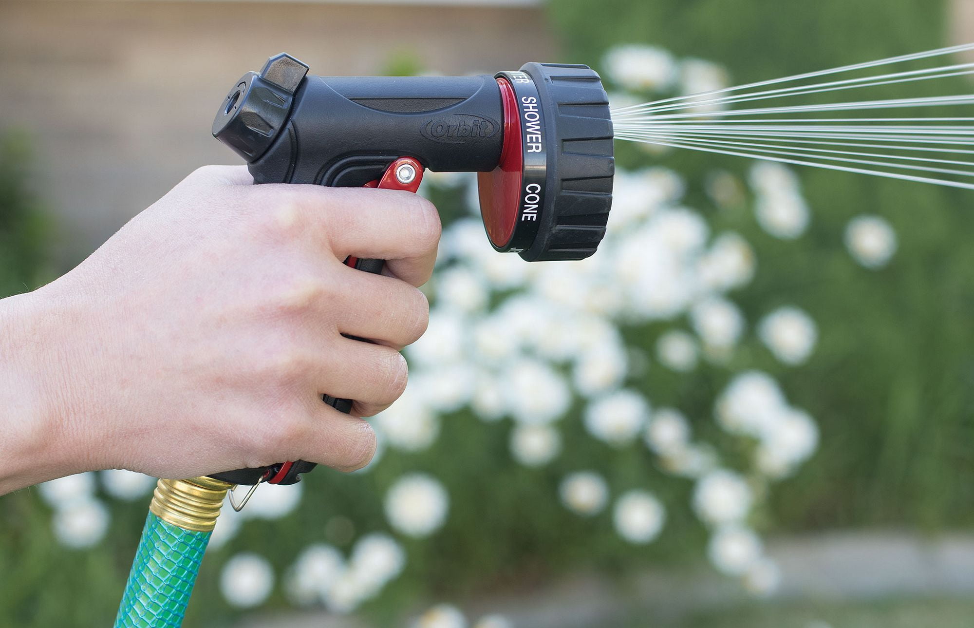 Orbit Pro Flo 7-Pattern Hose Watering Nozzle, Metal Front Trigger