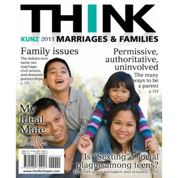 Pre-Owned THINK Marriages and Families (Paperback) 9780205739257