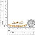 thumbnail image 4 of Gem Stone King 18K Yellow Gold Plated Silver Peach Morganite Bracelet for Women (3.25 Cttw, Gemstone October Birthstone, Oval 7X5MM, Fully Adjustable up to 9 inches), 4 of 5