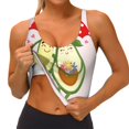 thumbnail image 3 of Balery Avocado Lovers Wearing Umbrella Sujetadores deportivos con espalda cruzada para mujer, acolchados, sin costuras, de alto impacto, ideales para yoga, gimnasio, entrenamiento y fitness.-X-Large, 3 of 8