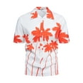 thumbnail image 3 of Coduop Men Hawaii Beach Shirts Banana/Leaf/Tree Print Turn-Down Collar Short Sleeve Lapel Shirt, 3 of 6