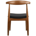 thumbnail image 6 of 2xhome Wooden Farmhouse Dining Chair with PU Leather Seat Cushion, Mid Century Accent Chair for Kitchen, Dining Room, or Office, Espresso (Unassembled), 6 of 6