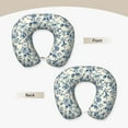 thumbnail image 3 of Daiia Vintage Blue Floral Pattern Travel Pillow 100% Pure Memory Foam Travel Neck Pillow, Airplane Pillow U-Shaped Neck Pillow Ergonomic Travel Pillow, 3 of 8