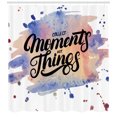 thumbnail image 3 of Ambesonne Saying Shower Curtain, Watercolor Effect Typography, 69"Wx70"L, Charcoal Grey Multicolor, 3 of 3
