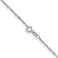 thumbnail image 4 of 14K White Gold Jbsp's 1mm Singapore With Lobster Clasp Chain (18 X 1) Made In Italy 1594-18, 4 of 5