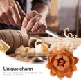 thumbnail image 2 of EeaseCA Tabletop Decor Wood Lotus Ornament Lotus Decor Desktop Adornment Home Decoration, 2 of 9
