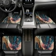 thumbnail image 6 of Xecao Abstract Peacock Painting Print Car Foot Mat Set of 4 Pieces Neoprene All-Weather Dust-Proof Stain-resistantCar Interior Decorative mats Non-Slip Mats, 6 of 6