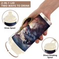 thumbnail image 4 of 500ml Double-Wall Vacuum Insulated Tumblers Stainless Steel Coffee Tumbler with Ceramic Coating Majestic Wolf, 4 of 8