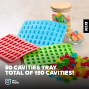 150 Cavities / 3 Trays Gummy Bear Candy Molds Silicone - Chocolate Gummy Molds with 1 Dropper Non-stick Silicone Candy Molds Nonstick Food Grade Silicone