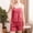 Red, variant on Royisotas Womens Soft Pajamas Sleepwear Casual Sleeveless Solid Color Silk Lace Lounge sets for Ladies Fashion