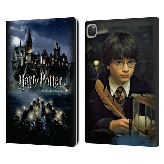 Head Case Designs Officially Licensed Harry Potter Sorcerer's Stone II Castle Leather Book Wallet Case Cover Compatible with Apple iPad Pro 12.9 (2020 / 2021)