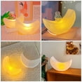 thumbnail image 2 of KAKOWELY 2 lámparas de noche con forma de luna, luces LED para dormitorio, lámparas de noche de escritorio, lámparas de ambiente, 2 of 4