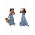 thumbnail image 3 of Women'S Sleeveless Strapless Slim Fit Denim Dress 2025 Flowy Jean Dress Blue XL, 3 of 9