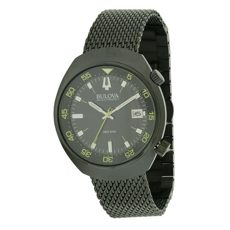 Accutron Black Bracelet - Bulova Accutron Black Stainless Steel Mens Watch 98B247