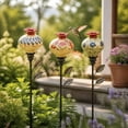 thumbnail image 5 of CHJK Vintage Hummingbirds Feeder Garden Stake,3Pcs Resin Flower Finch Bird Feeders for Outdoors for Garden, Yard, 5 of 8