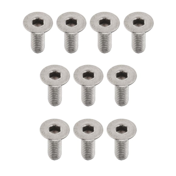 QualitChoice 10 Pieces Titanium Alloy Button Head 10mm M3 Screws Hexagon Socket Bolts x Silver M3x10mm