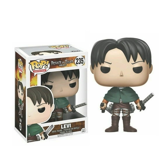 Funko0 Attack on Titan - Levi Ackerman #235 Vinyl Action Figures Pop! Multicolor Model Toys - w/Box & Protector