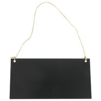 HONITANO 2Pack Rectangular Density Board Black Chalkboard Pendant Door Hanging Sign 11.8x3.9in