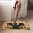 thumbnail image 4 of 1pc Black Cat with Bat Wings Absorbent Non-Slip Bathroom Thickened Flannel Rug Decor,Soft,Quick Drying,Suitable For Indoor/outdoor Use,Bathrooms,Bedrooms,Kitchens,Terrace,Laundry Rooms,16"x24", 4 of 9