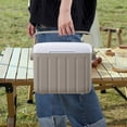thumbnail image 6 of HUISZJ 6L Camping Cooler Box, Multipurpose Insulated Ice Chest, Portable Ice Bucket Outdoor Hard Cooler for Camping Picnic (Milk Coffee), 6 of 8