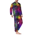 thumbnail image 2 of Fotbe Bright Universe Pattern Long Sleeve Pajama Set for Men,Sleepwear Set,2-piece Loungewear Set,Soft PJs Comfy Nightwear with Pockets-XX-Large, 2 of 7
