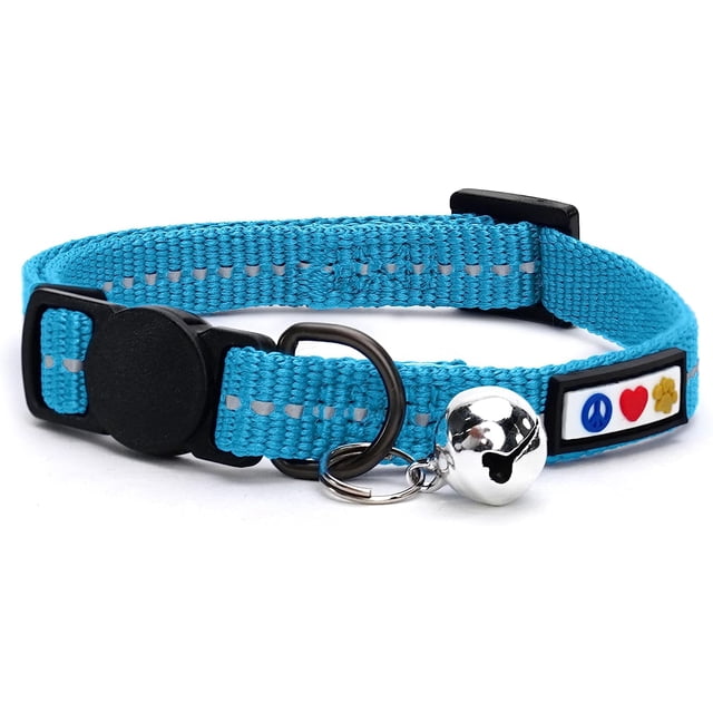 Pawtitas Collar reflectante para gatos con hebilla de seguridad