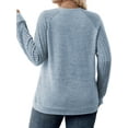 thumbnail image 2 of NISVIYA Plus Size Womens Sweaters Trendy Crewneck Tops Casual Long Sleeve Pullover Winter Comfortable Ribbed Knit Tees, 2 of 5