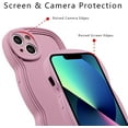 thumbnail image 4 of for iPhone 13 Case 6.1 Inch Curly Wave Frame Phone Case Cute Design Color Aesthetic Phone Case Soft TPU Shockproof Protective Bumper Case Cover for Girls, Lavender Purple, 4 of 14