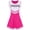 Fuchsia, variant on Women’s Cheer Style Outfit Set Sleeveless Top and Skirt Athletic Inspired Clothing