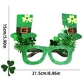 thumbnail image 3 of KOYPTL St Patricks Day Glasses Set of 6 Glitter Shamrocks Green Prop Glasses for St Patricks Day Decorations Eyewear Frame Holiday Party Favors Supplies Gifts for Women Boys Girls, 3 of 6